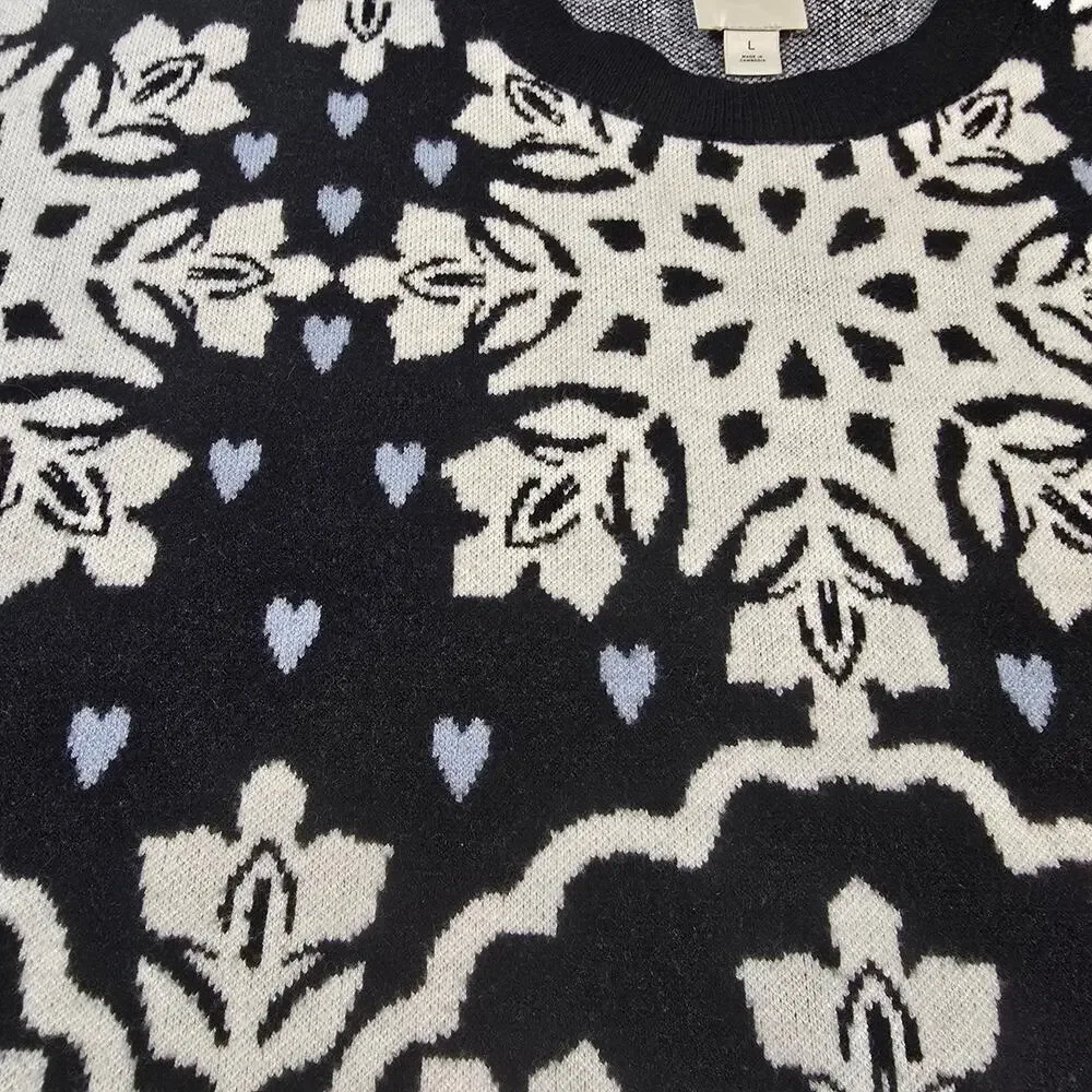 Maeve by Anthropologie Floral and Hearts Crewneck Sweater. Ret. $98